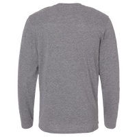 LAT Men's Fine Jersey Long Sleeve Tee, Granite Heather / Granite Heather, Back view