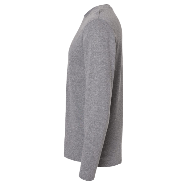 LAT Men's Fine Jersey Long Sleeve Tee, Granite Heather / Granite Heather, Left Sleeve view
