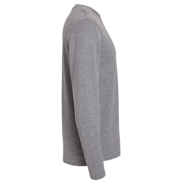 LAT Men's Fine Jersey Long Sleeve Tee, Granite Heather / Granite Heather, Right Sleeve view