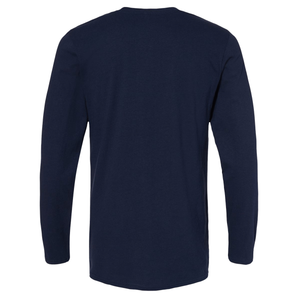 LAT Men's Fine Jersey Long Sleeve Tee, Navy / Navy, Back view