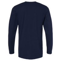 LAT Men's Fine Jersey Long Sleeve Tee, Navy / Navy, Back view