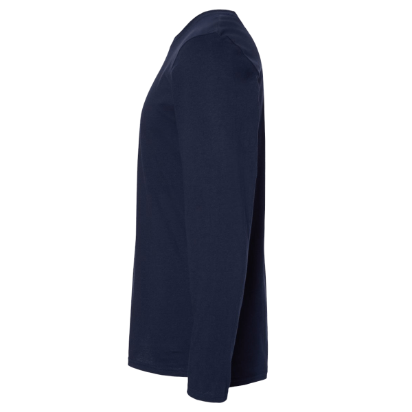 LAT Men's Fine Jersey Long Sleeve Tee, Navy / Navy, Left Sleeve view