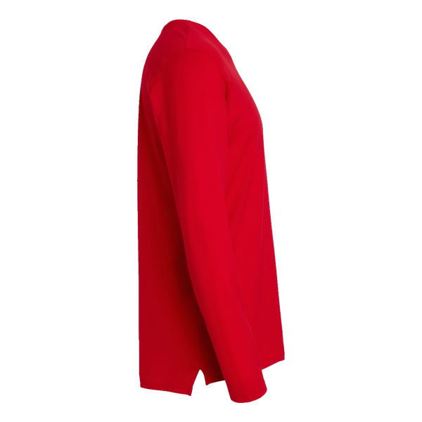 LAT Men's Fine Jersey Long Sleeve Tee, Red / Red, Right Sleeve view