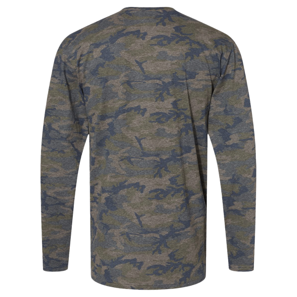 LAT Men's Fine Jersey Long Sleeve Tee, Vintage Camo / Vintage Camo, Back view