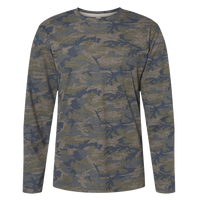 LAT Men's Fine Jersey Long Sleeve Tee, Vintage Camo / Vintage Camo, Front view