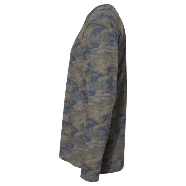 LAT Men's Fine Jersey Long Sleeve Tee, Vintage Camo / Vintage Camo, Left Sleeve view