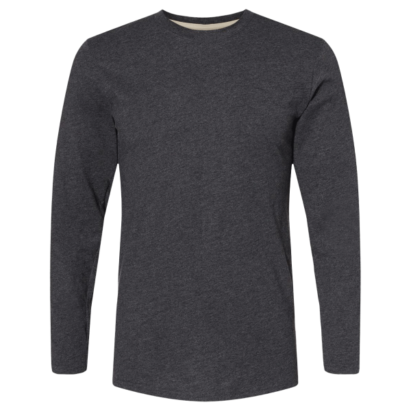 LAT Men's Fine Jersey Long Sleeve Tee, Vintage Smoke / Vintage Smoke, Front view