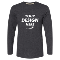 LAT Men's Fine Jersey Long Sleeve Tee, Vintage Smoke / Vintage Smoke, Front view, Mockup