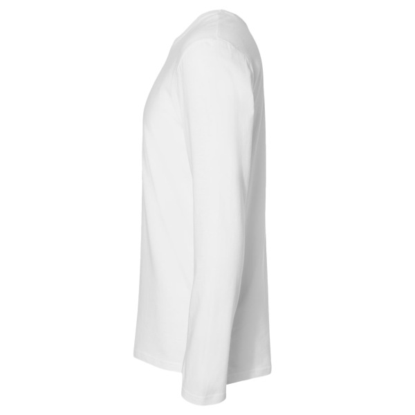 LAT Men's Fine Jersey Long Sleeve Tee, White / White, Left Sleeve view