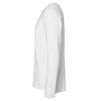 LAT Men's Fine Jersey Long Sleeve Tee, White / White, Left Sleeve view