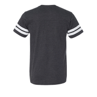 LAT Men's Football Fine Jersey Tee, Black Solid / White, Back view