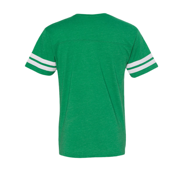 LAT Men's Football Fine Jersey Tee, Vintage Green / White, Back view