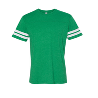 LAT Men's Football Fine Jersey Tee, Vintage Green / White, Front view