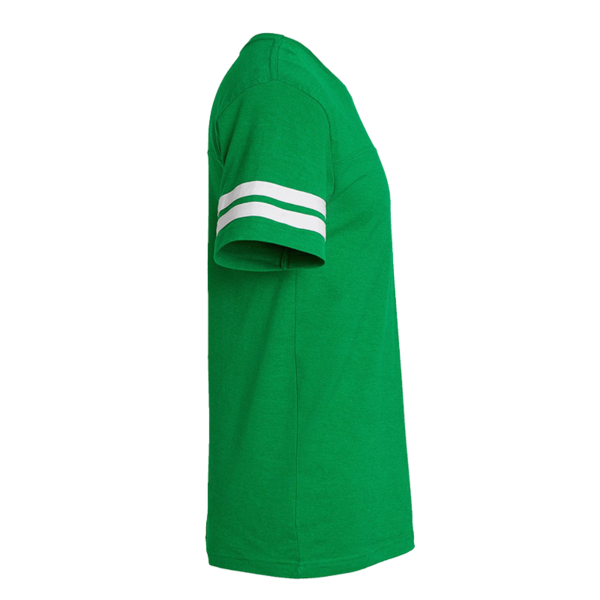 LAT Men's Football Fine Jersey Tee, Vintage Green / White, Right Sleeve view