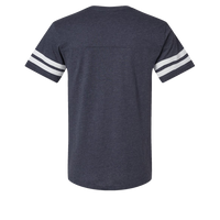 LAT Men's Football Fine Jersey Tee, Vintage Navy / White, Back view