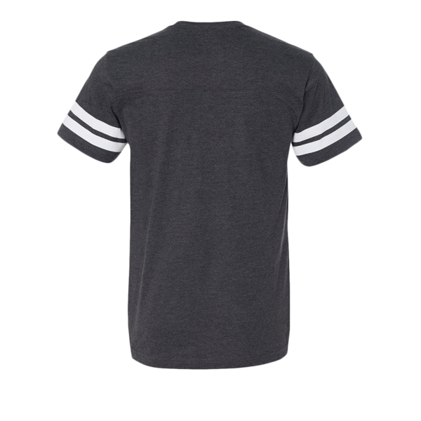 LAT Men's Football Fine Jersey Tee, Vintage Smoke / White, Back view