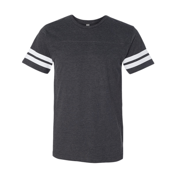 LAT Men's Football Fine Jersey Tee, Vintage Smoke / White, Front view