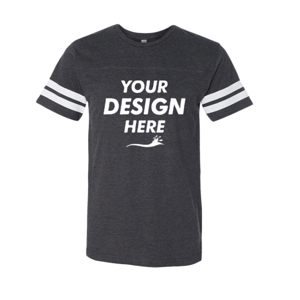 LAT Men's Football Fine Jersey Tee, Vintage Smoke / White, Front view, Mockup