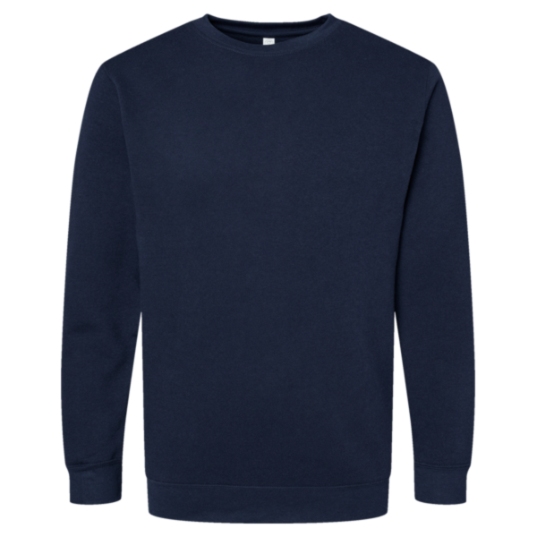 LAT Unisex Elevated Fleece Crewneck Sweatshirt, Navy, Front view