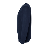 LAT Unisex Elevated Fleece Crewneck Sweatshirt, Navy, Left Sleeve view
