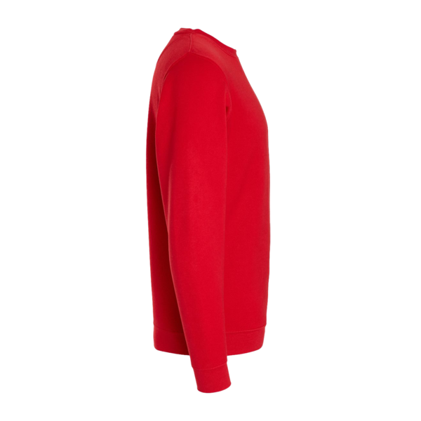 LAT Unisex Elevated Fleece Crewneck Sweatshirt, Red, Right Sleeve view