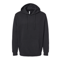 LAT Unisex Elevated Fleece Hoodie Sweatshirt, Black, Front view