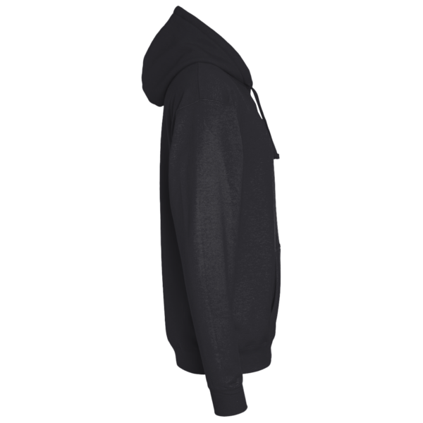 LAT Unisex Elevated Fleece Hoodie Sweatshirt, Black, Right Sleeve view