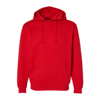 LAT Unisex Elevated Fleece Hoodie Sweatshirt, Red, Front view