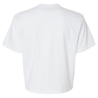 LAT Women's Boxy Tee, Blended White, Back view