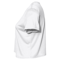 LAT Women's Boxy Tee, Blended White, Left Sleeve view