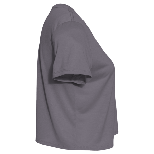 LAT Women's Boxy Tee, Granite Heather, Right Sleeve view