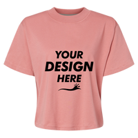 LAT Women's Boxy Tee, Mauvelous, Front view, Mockup