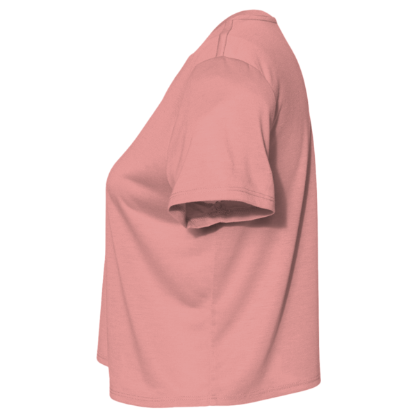 LAT Women's Boxy Tee, Mauvelous, Left Sleeve view