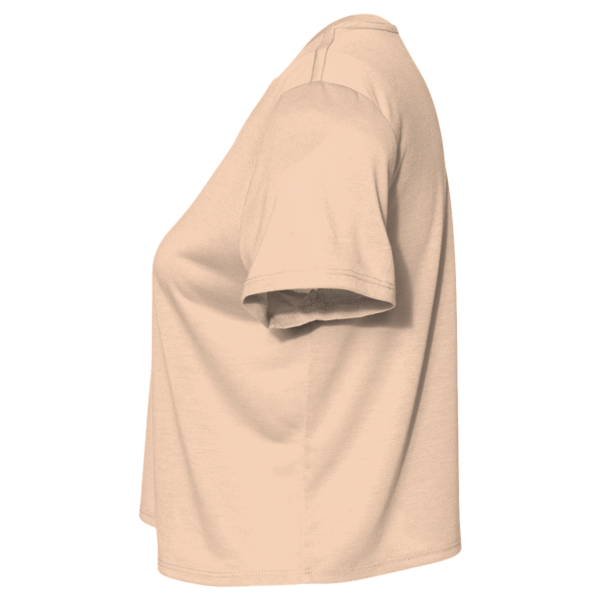 LAT Women's Boxy Tee, Peachy, Left Sleeve view