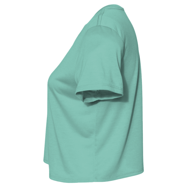 LAT Women's Boxy Tee, Saltwater, Left Sleeve view