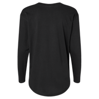 LAT Women's Fine Jersey Long Sleeve Tee, Black, Back view