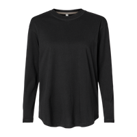 LAT Women's Fine Jersey Long Sleeve Tee, Black, Front view