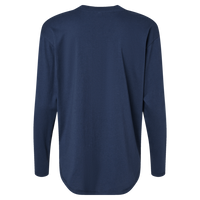 LAT Women's Fine Jersey Long Sleeve Tee, Denim, Back view