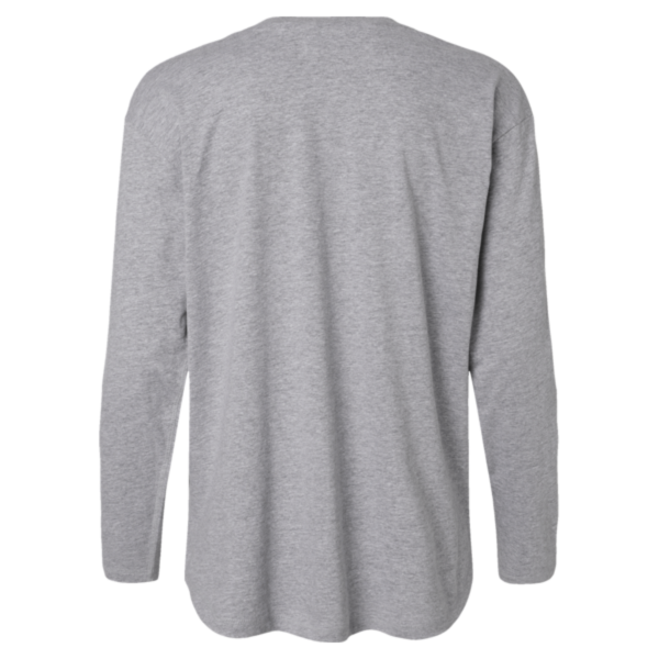 LAT Women's Fine Jersey Long Sleeve Tee, Heather, Back view