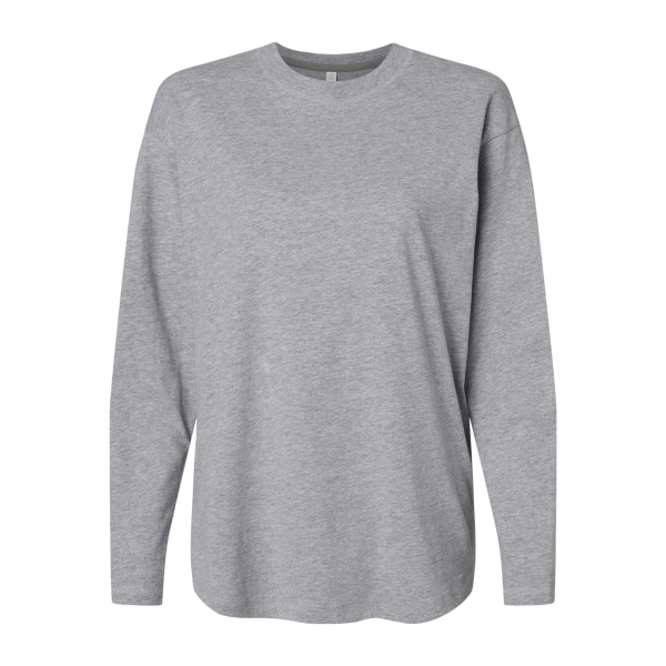LAT Women's Fine Jersey Long Sleeve Tee, Heather, Front view