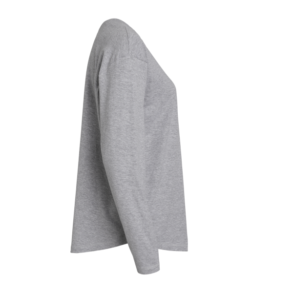 LAT Women's Fine Jersey Long Sleeve Tee, Heather, Right Sleeve view