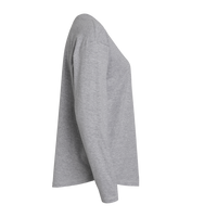 LAT Women's Fine Jersey Long Sleeve Tee, Heather, Right Sleeve view
