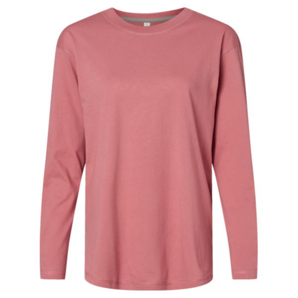 LAT Women's Fine Jersey Long Sleeve Tee, Mauvelous, Front view