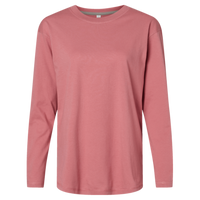 LAT Women's Fine Jersey Long Sleeve Tee, Mauvelous, Front view