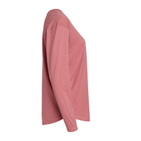 LAT Women's Fine Jersey Long Sleeve Tee, Mauvelous, Right Sleeve view