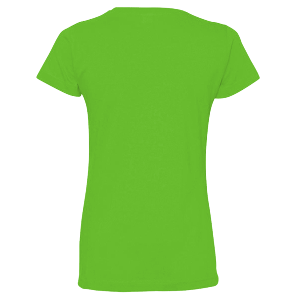 LAT Women's Fine Jersey Tee, Apple / Apple, Back view