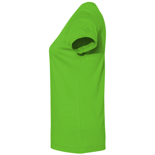 LAT Women's Fine Jersey Tee, Apple / Apple, Left Sleeve view