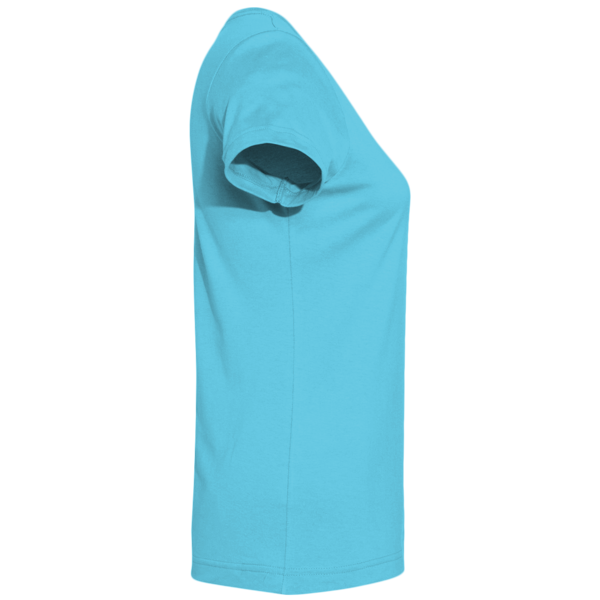 LAT Women's Fine Jersey Tee, Aqua / Aqua, Right Sleeve view