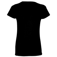 LAT Women's Fine Jersey Tee, Black / Black, Back view