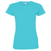 LAT Women's Fine Jersey Tee, Caribbean / Caribbean, Front view
